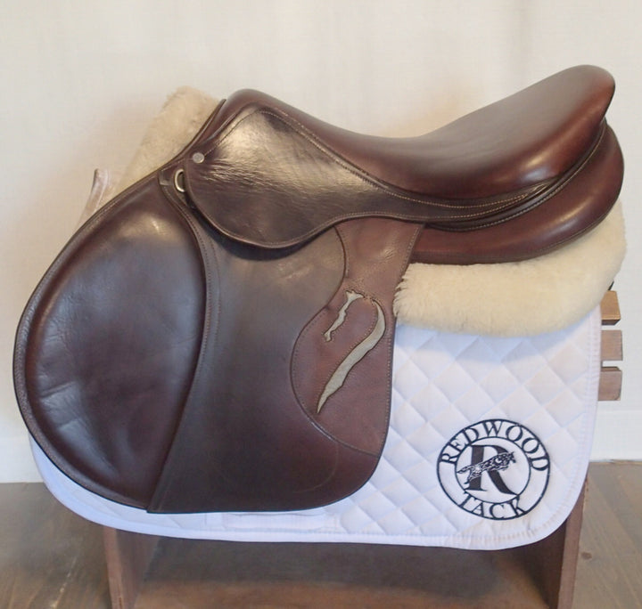 18.5" Antares Contact Saddle - Full Buffalo - 2015 - 4AAA Flaps - 4.75" dot to dot