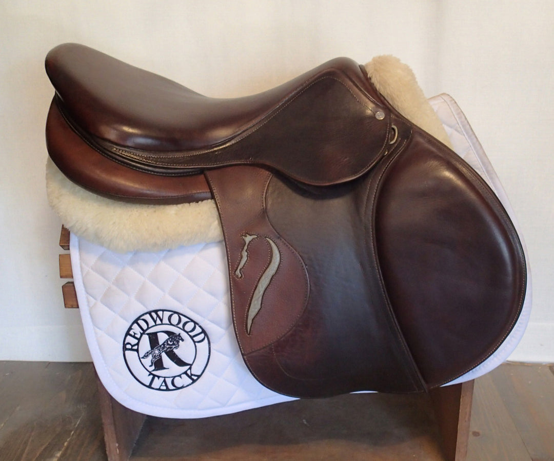 18.5" Antares Contact Saddle - Full Buffalo - 2015 - 4AAA Flaps - 4.75" dot to dot