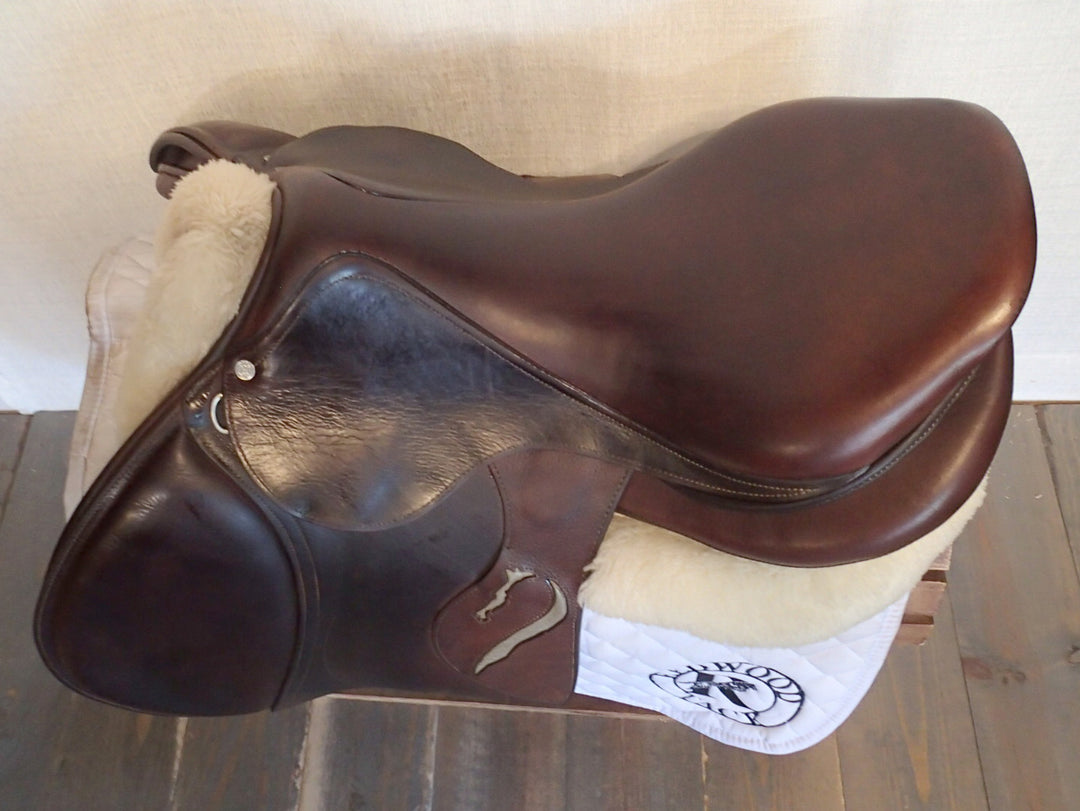 18.5" Antares Contact Saddle - Full Buffalo - 2015 - 4AAA Flaps - 4.75" dot to dot