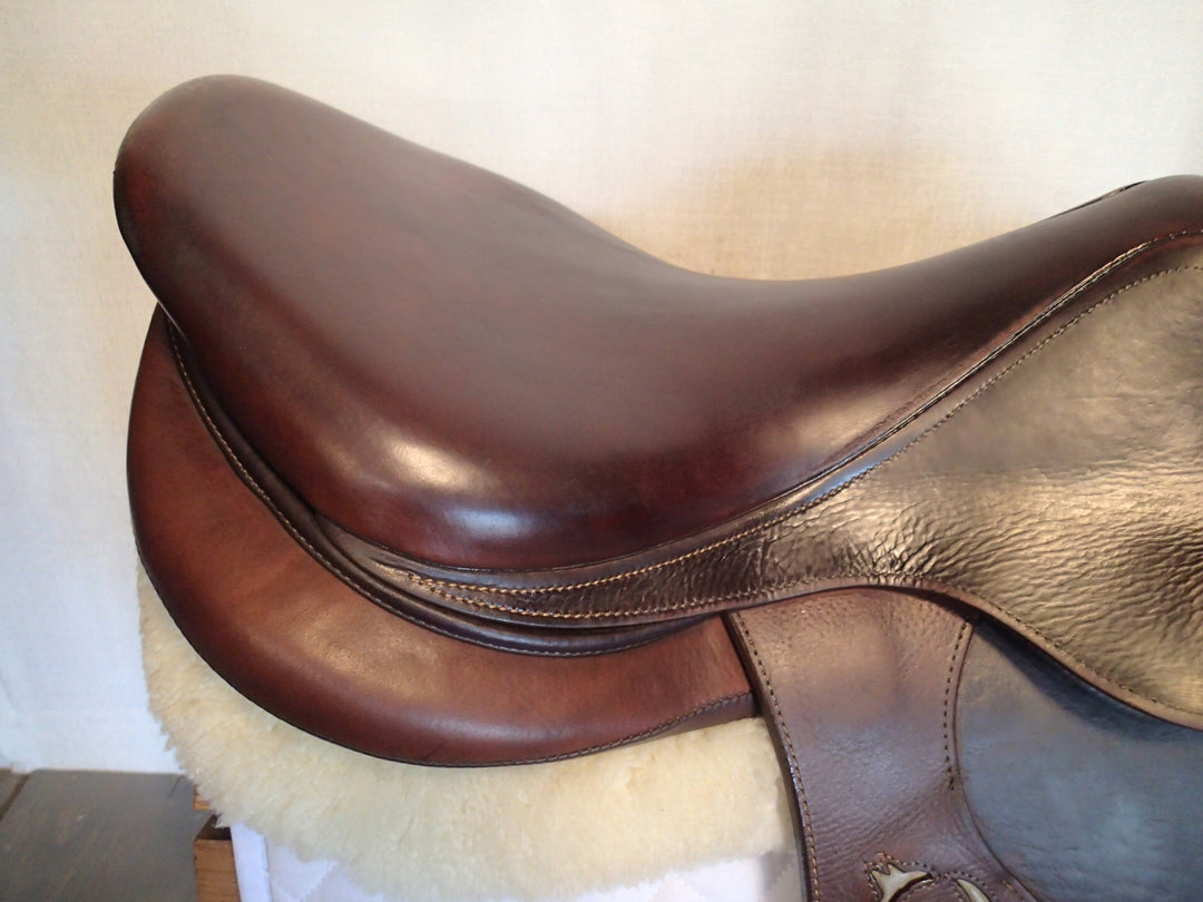 18.5" Antares Contact Saddle - Full Buffalo - 2015 - 4AAA Flaps - 4.75" dot to dot