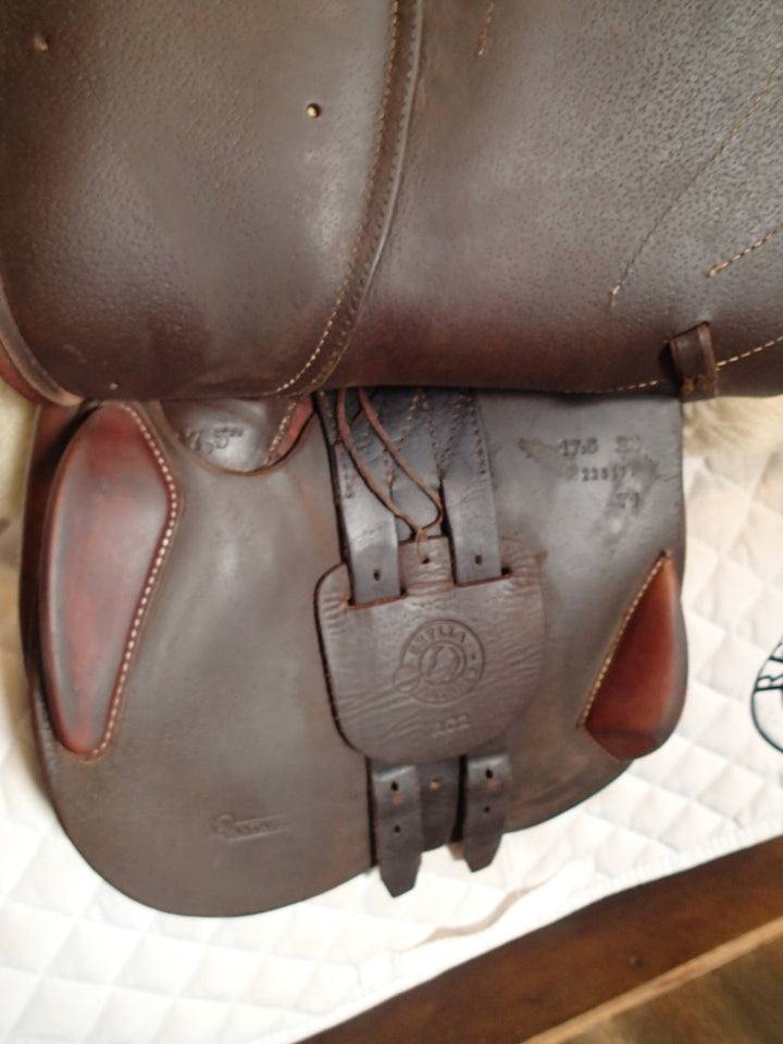 17.5" Antares Skylla Saddle - Full Buffalo - 2023 - 2N Flaps - 4.75" dot to dot (097)