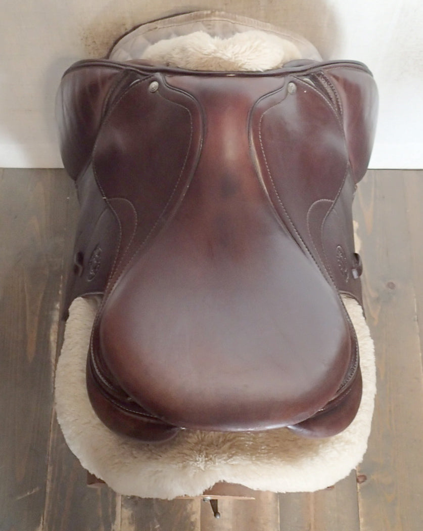 17.5" Antares Skylla Saddle - Full Buffalo - 2023 - 2N Flaps - 4.75" dot to dot (097)