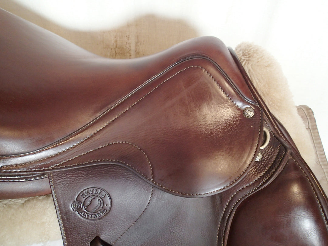 17.5" Antares Skylla Saddle - Full Buffalo - 2023 - 2N Flaps - 4.75" dot to dot (097)