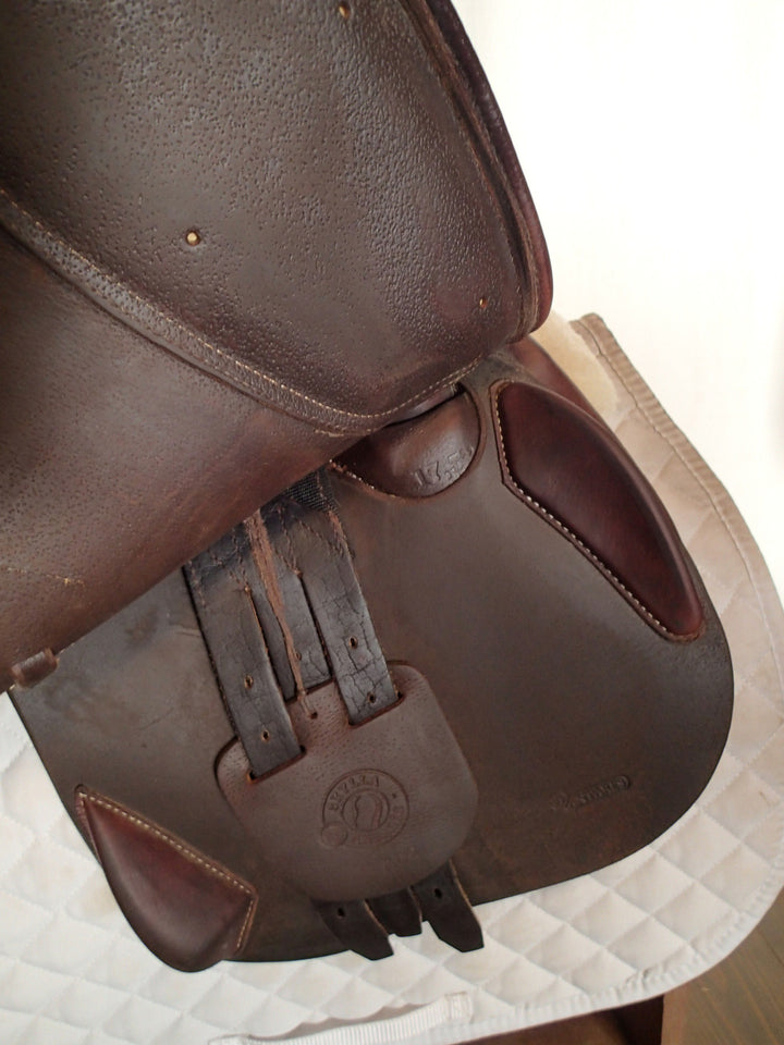17.5" Antares Skylla Saddle - Full Buffalo - 2023 - 2N Flaps - 4.75" dot to dot (097)