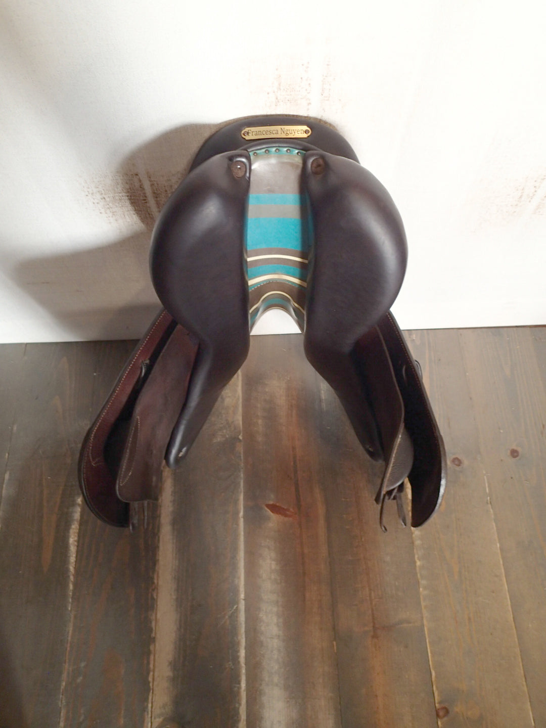 16" Voltaire Palm Beach Saddle - Full Buffalo - 2021 - 0A Flaps - 4.75" dot to dot - FIN Panels (099)