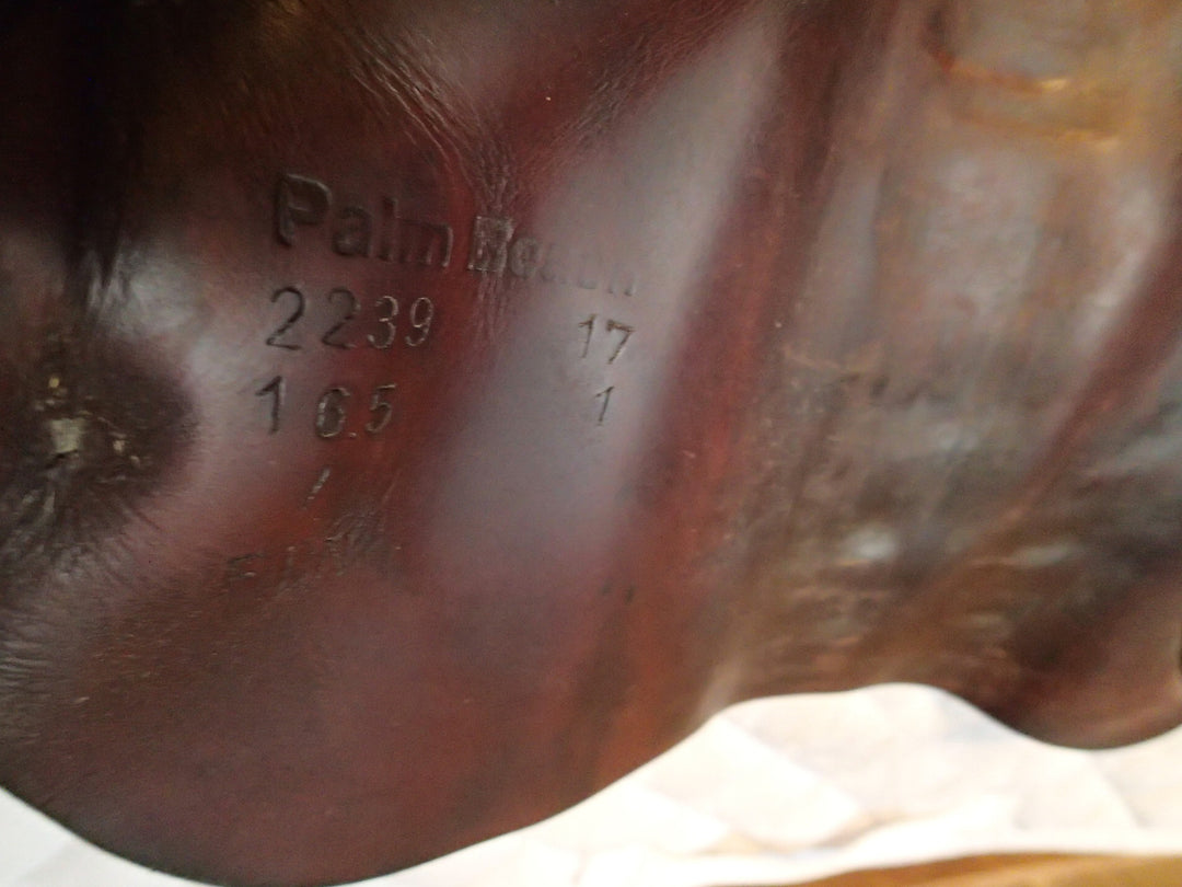 16.5" Voltaire Palm Beach Saddle - Full Buffalo - 2017 - 1 Flaps - 4.75" dot to dot - FIN Panels (104)