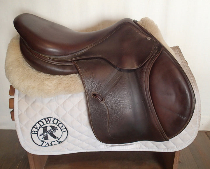 17" Antares Evolution Saddle - Full Buffalo - 2014 - 2N Flaps - 4.75" dot to dot (124)