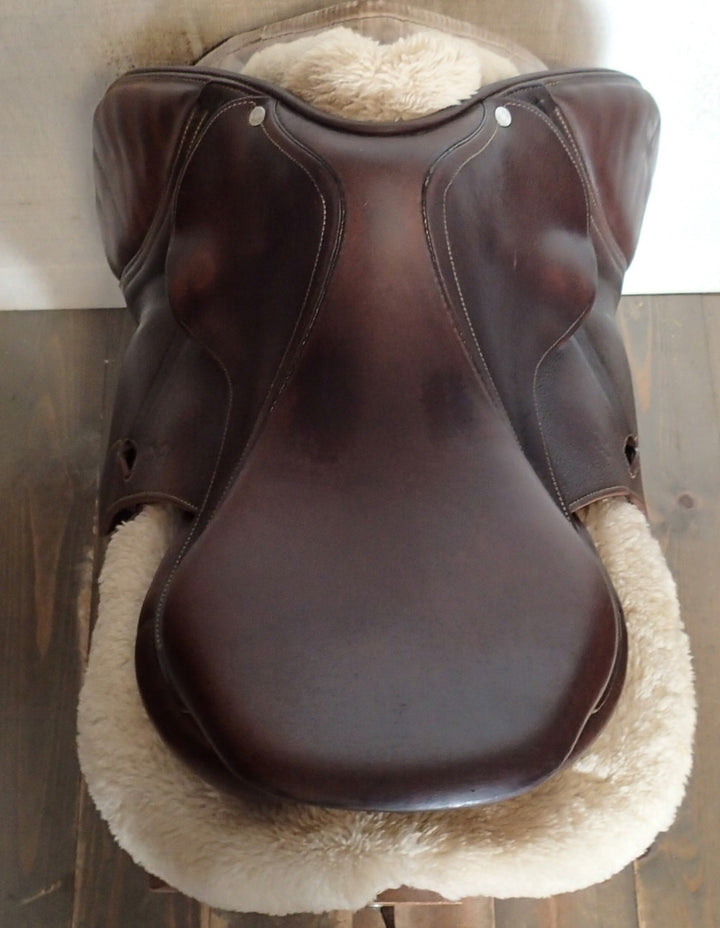 17" Antares Evolution Saddle - Full Buffalo - 2014 - 2N Flaps - 4.75" dot to dot (124)