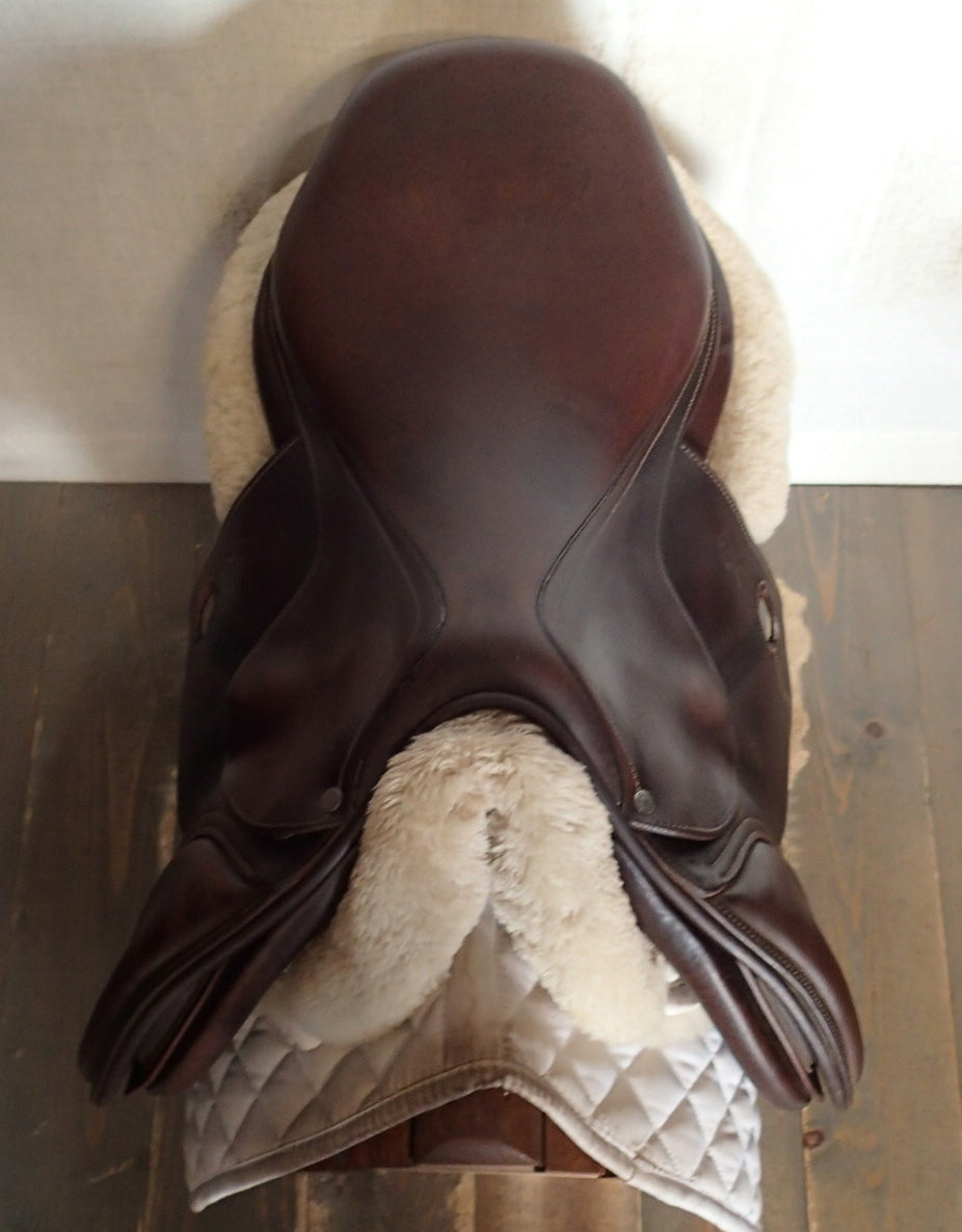 17" Antares Evolution Saddle - Full Buffalo - 2014 - 2N Flaps - 4.75" dot to dot (124)