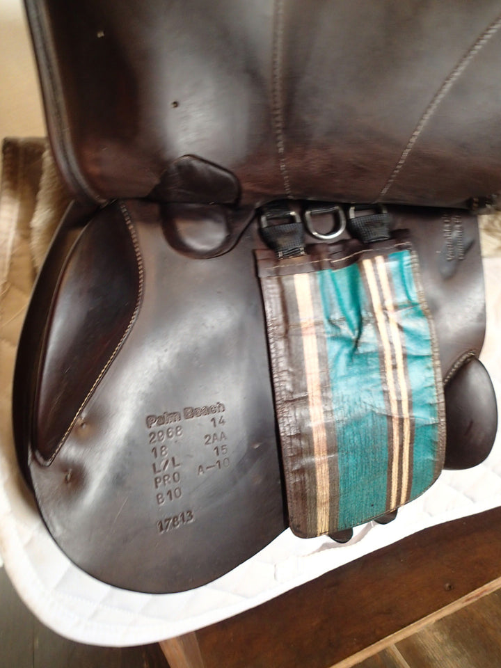 18" Voltaire Palm Beach Saddle - Full Buffalo - 2014 - 2AA Flaps - 4.75" dot to dot - Pro Panels (132)