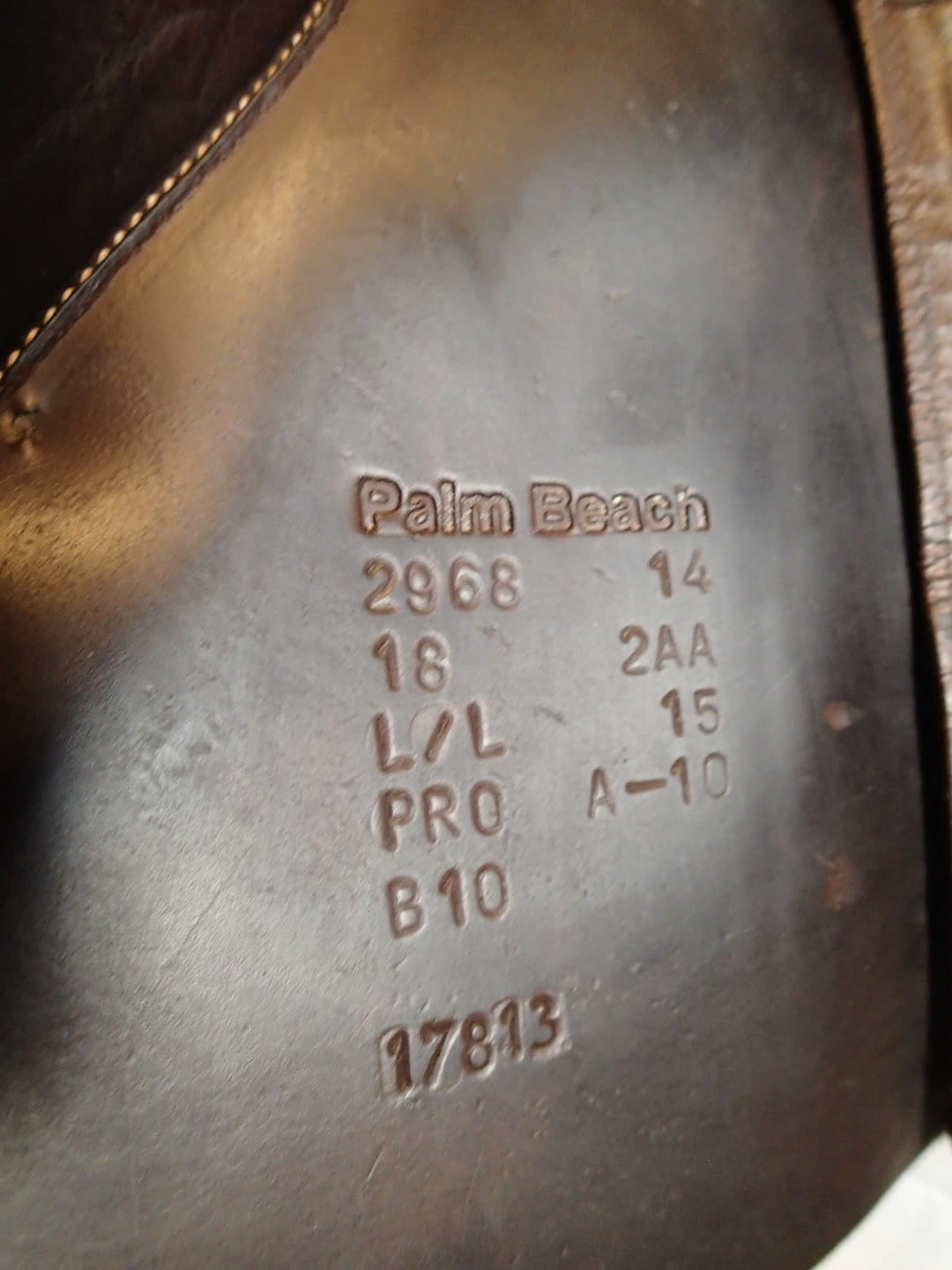 18" Voltaire Palm Beach Saddle - Full Buffalo - 2014 - 2AA Flaps - 4.75" dot to dot - Pro Panels (132)