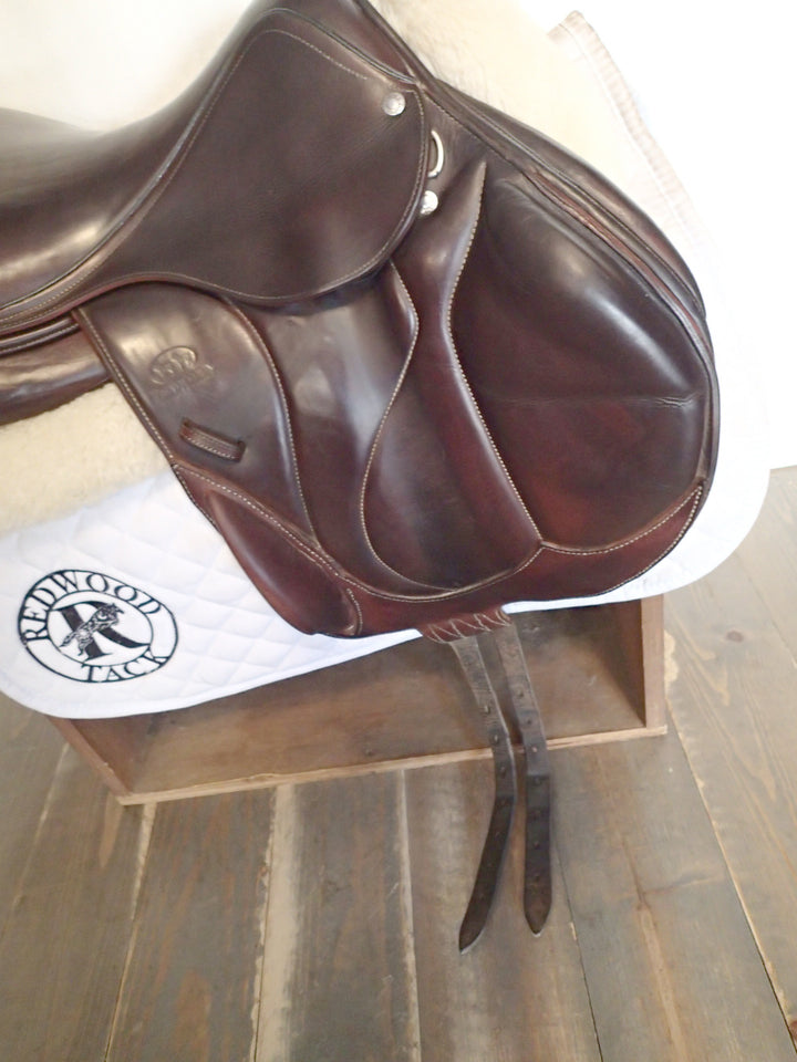 17.5" Devoucoux Chiberta O Monoflap Saddle - Full Buffalo - 2015 - 2A Flaps - 4.75" dot to dot