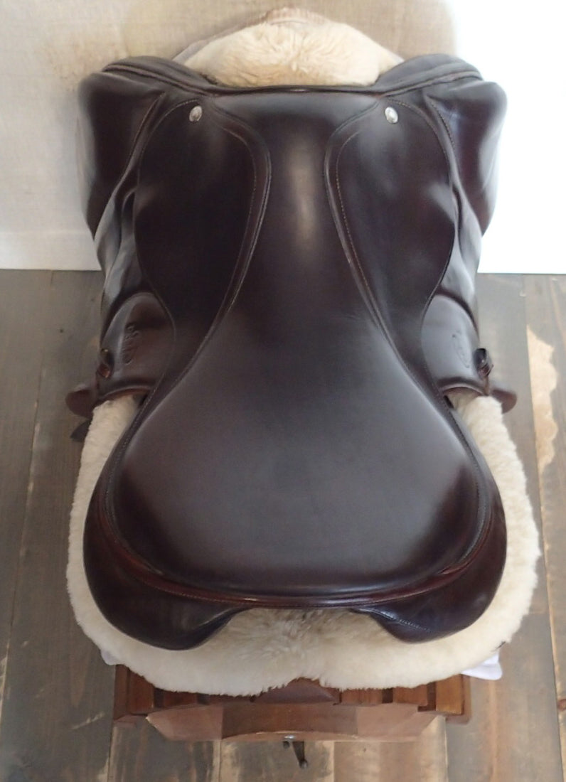 17.5" Devoucoux Chiberta O Monoflap Saddle - Full Buffalo - 2015 - 2A Flaps - 4.75" dot to dot