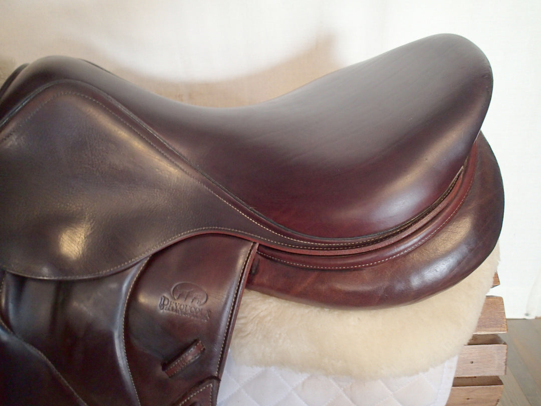 17.5" Devoucoux Chiberta O Monoflap Saddle - Full Buffalo - 2015 - 2A Flaps - 4.75" dot to dot