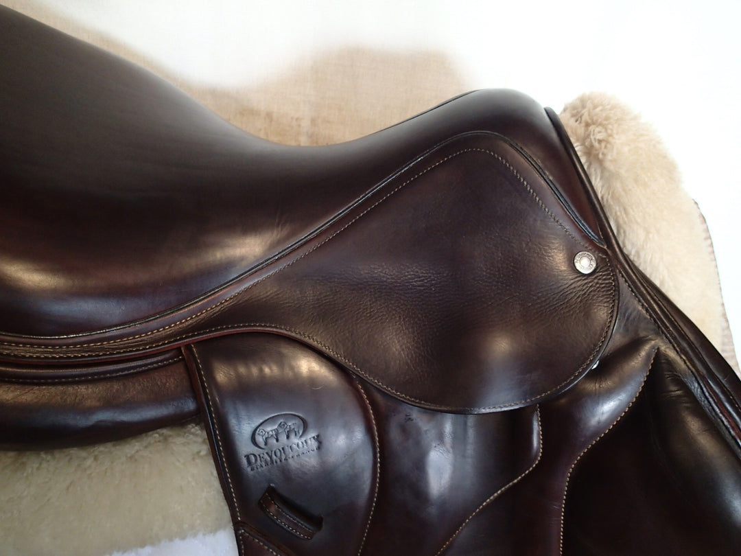 17.5" Devoucoux Chiberta O Monoflap Saddle - Full Buffalo - 2015 - 2A Flaps - 4.75" dot to dot