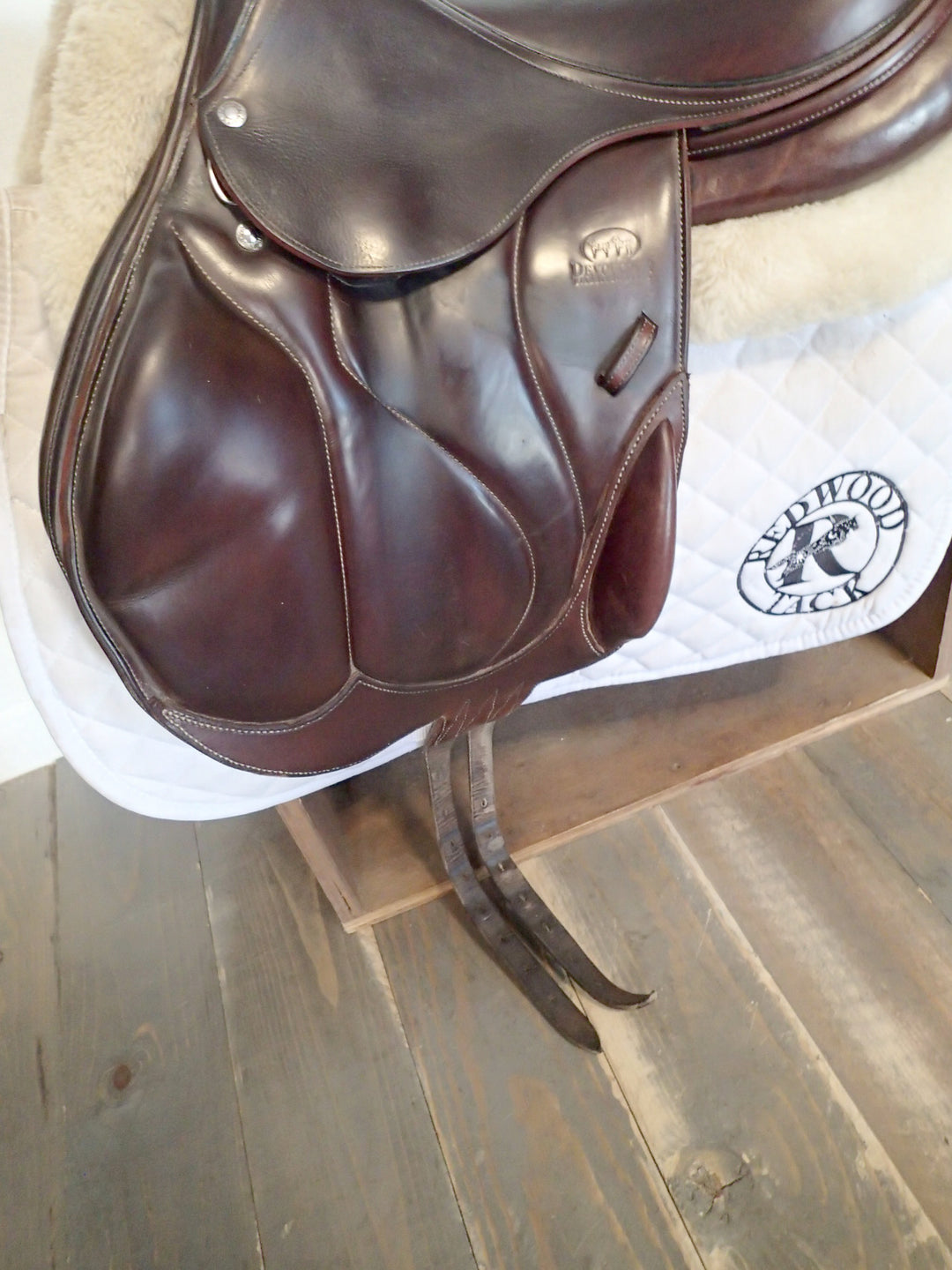 17.5" Devoucoux Chiberta O Monoflap Saddle - Full Buffalo - 2015 - 2A Flaps - 4.75" dot to dot