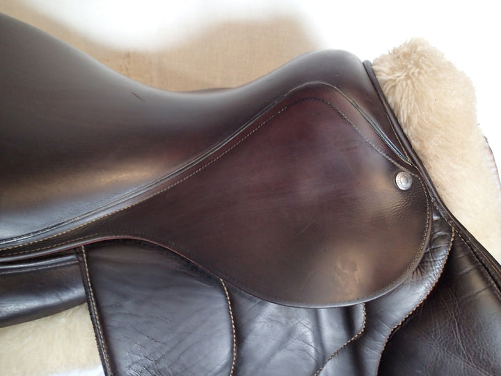 18" Devoucoux Biarritz O Saddle - Full Buffalo - 2016 - 3A Flaps - D3D - 4.75" dot to dot