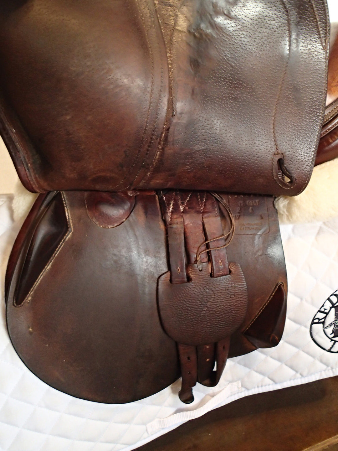 17" Antares Contact Saddle - Full Buffalo - 2015 - 2A Flaps - 4.75" dot to dot