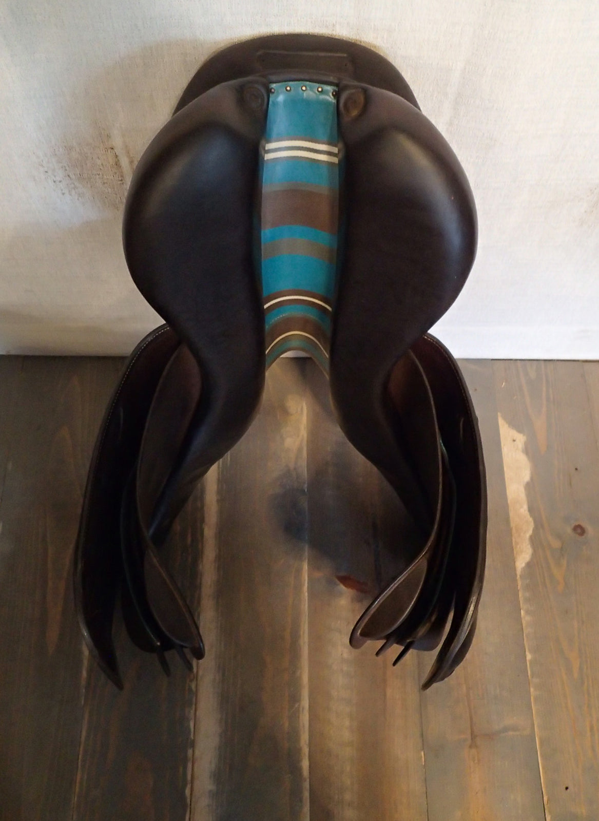 16" Voltaire Palm Beach Saddle - Full Buffalo - 2017 - 1A Flaps - 4.75" dot to dot - FIN Panels
