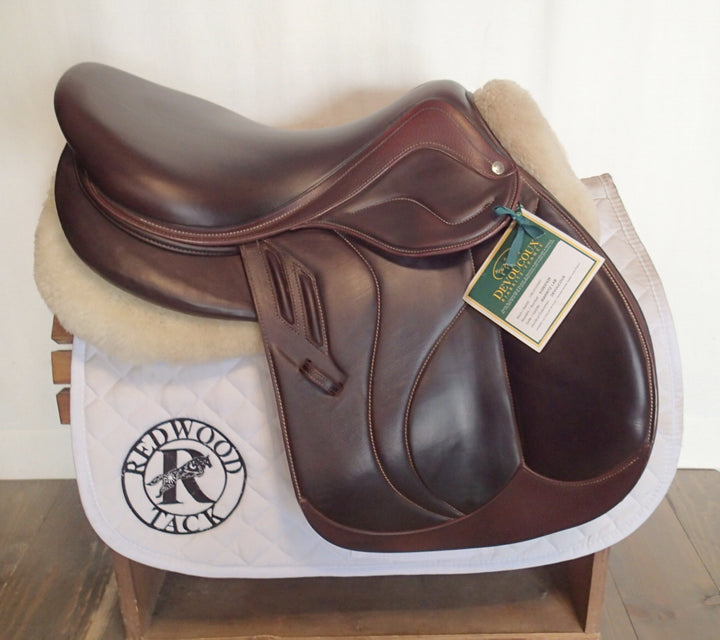 17.5" Devoucoux Biarritz Lab Saddle - Full Buffalo - 2022 - 3ABR Flaps - 4.75" dot to dot