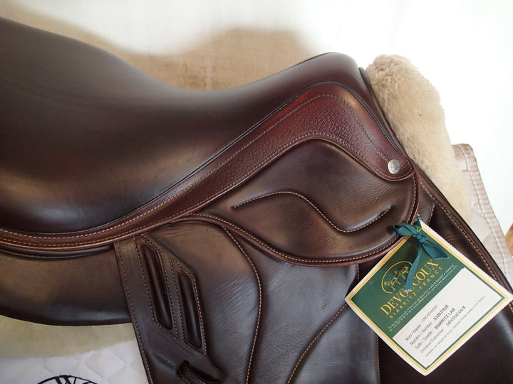 17.5" Devoucoux Biarritz Lab Saddle - Full Buffalo - 2022 - 3ABR Flaps - 4.75" dot to dot