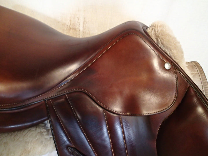 17" Butet Premium Saddle - Full Calfskin - 2022 - P Seat - 1.75 Flaps - 4.25" dot to dot (175)