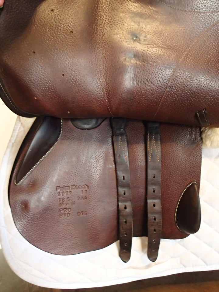 16.5" Voltaire Palm Beach Saddle - Full Buffalo - 2017 - 2AA Flaps - 4.75" dot to dot - FIN Panels