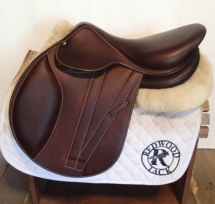 17" Butet Premium Saddle - Full Calfskin - 2014 - L Seat - 2 Flaps - 4.25" dot to dot (178)