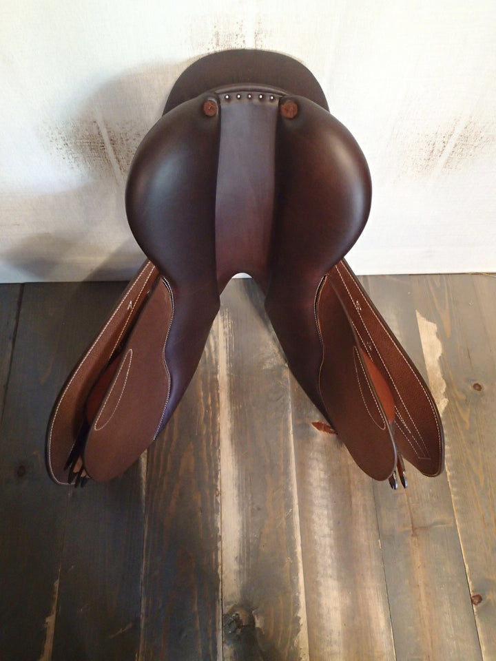 17" Butet Premium Saddle - Full Calfskin - 2014 - L Seat - 2 Flaps - 4.25" dot to dot (178)