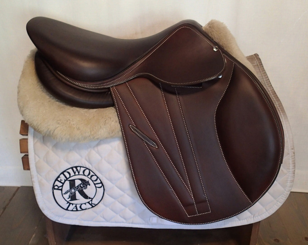 17" Butet Premium Saddle - Full Calfskin - 2014 - L Seat - 2 Flaps - 4.25" dot to dot (178)