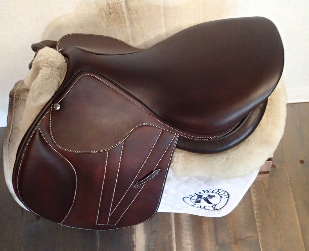 17" Butet Premium Saddle - Full Calfskin - 2014 - L Seat - 2 Flaps - 4.25" dot to dot (178)