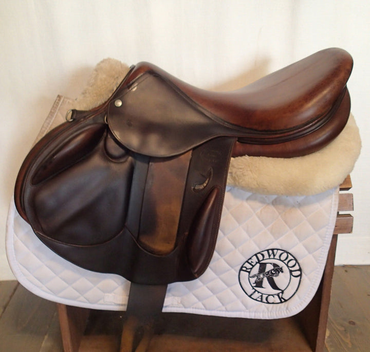 18" Devoucoux Ioldy Monoflap Saddle - 2002 - 1AA Flaps - 4.5" dot to dot