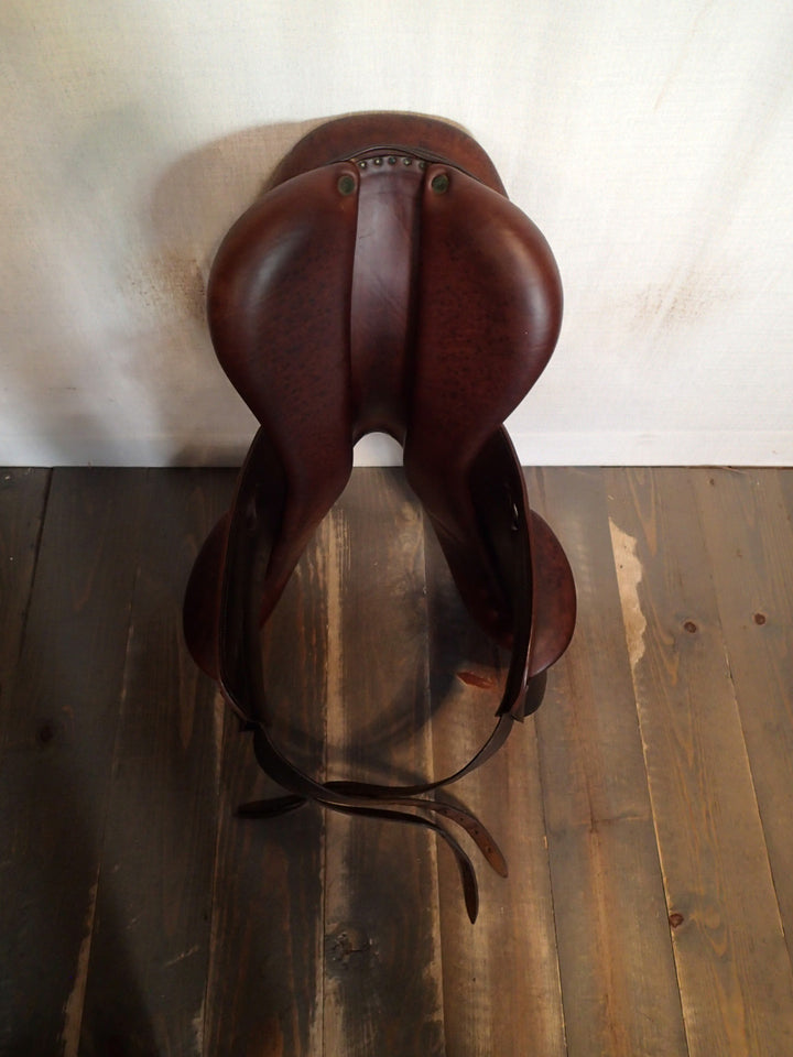 18" Devoucoux Ioldy Monoflap Saddle - 2002 - 1AA Flaps - 4.5" dot to dot