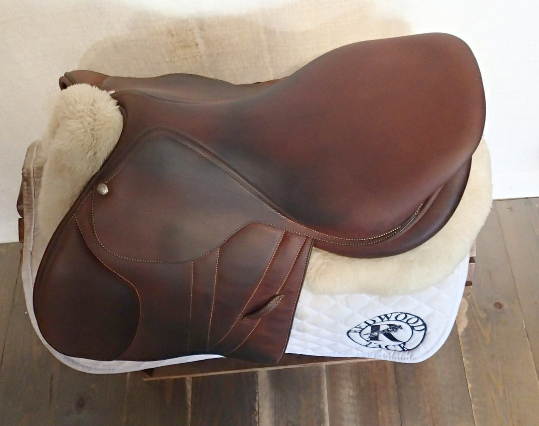 17" Butet Premium Saddle - Full Calfskin - 2018 - L Seat - 2 Flaps - 4.5" dot to dot