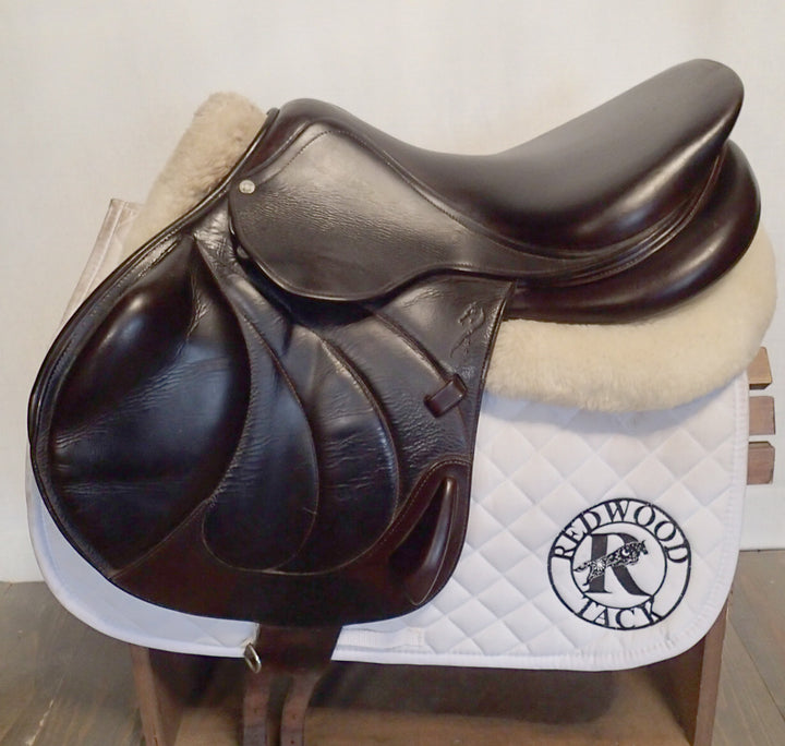 17.5" Antares Monoflap Saddle - Full Buffalo - 2009 - 3AA Flaps - 4.5" dot to dot