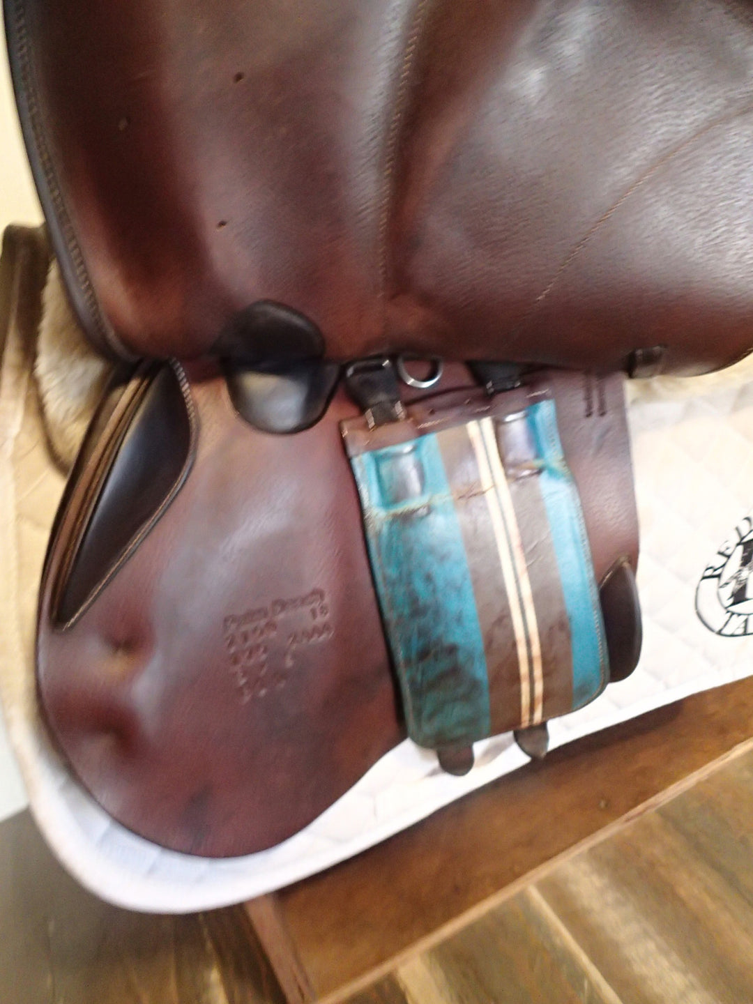 17.5" Voltaire Palm Beach Saddle - Full Buffalo - 2018 - 2AAA Flaps - 4.75" dot to dot - FIN panels (201)