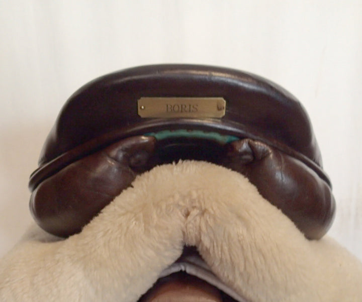 17.5" Voltaire Palm Beach Saddle - Full Buffalo - 2014 - 3AA Flaps - 4.75" dot to dot - Wool Flocked