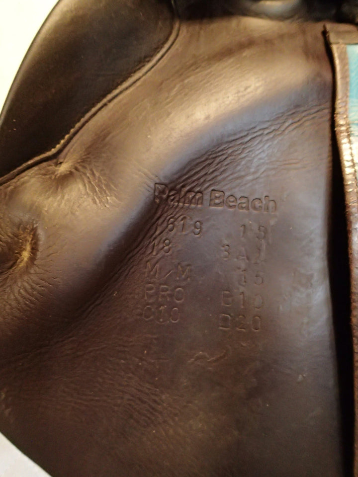 18" Voltaire Palm Beach Saddle - Full Buffalo - 2015 - 3AA Flaps - 4.75" dot to dot - Pro Panels