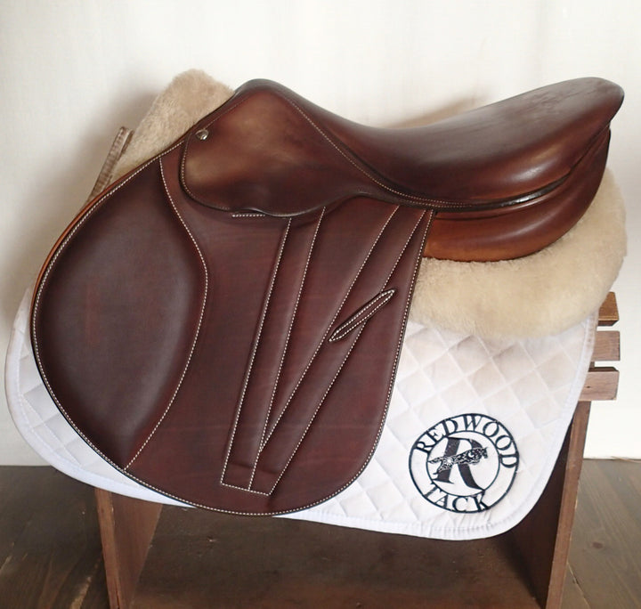 17.5" Butet Premium Saddle - Full Calfskin - 2015 - P Seat - 2.5 Flaps - 4.25" dot to dot