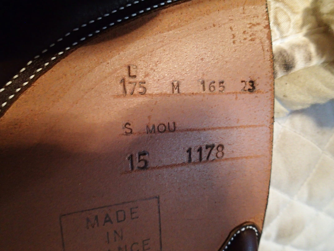 16.5" Butet Premium Saddle - Full Calfskin - 2015 - M Seat - 1.75L Flaps - 4.25" dot to dot (232)