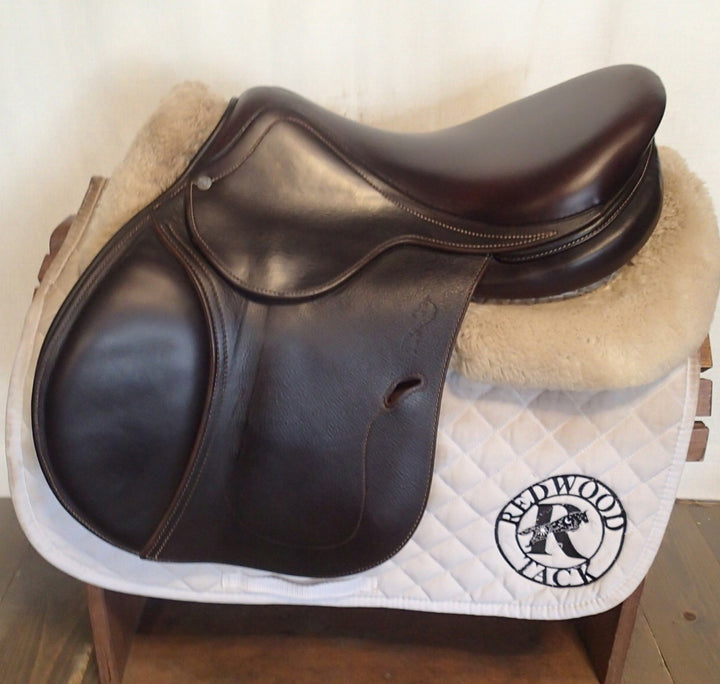 16.5" Antares Contact Saddle - Full Buffalo - 2021 - 1NB Flaps - 5" dot to dot (235)