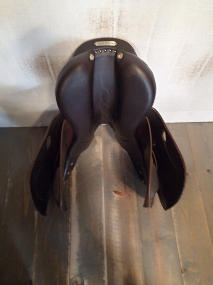 16.5" Antares Contact Saddle - Full Buffalo - 2021 - 1NB Flaps - 5" dot to dot (235)