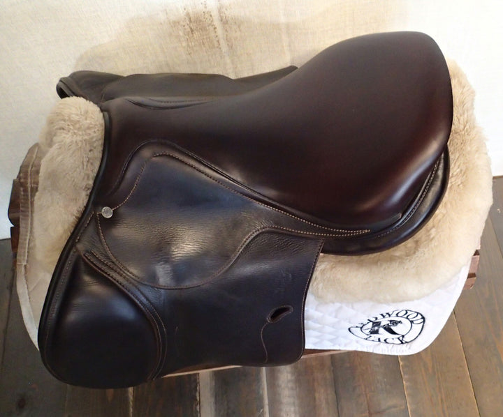 16.5" Antares Contact Saddle - Full Buffalo - 2021 - 1NB Flaps - 5" dot to dot (235)