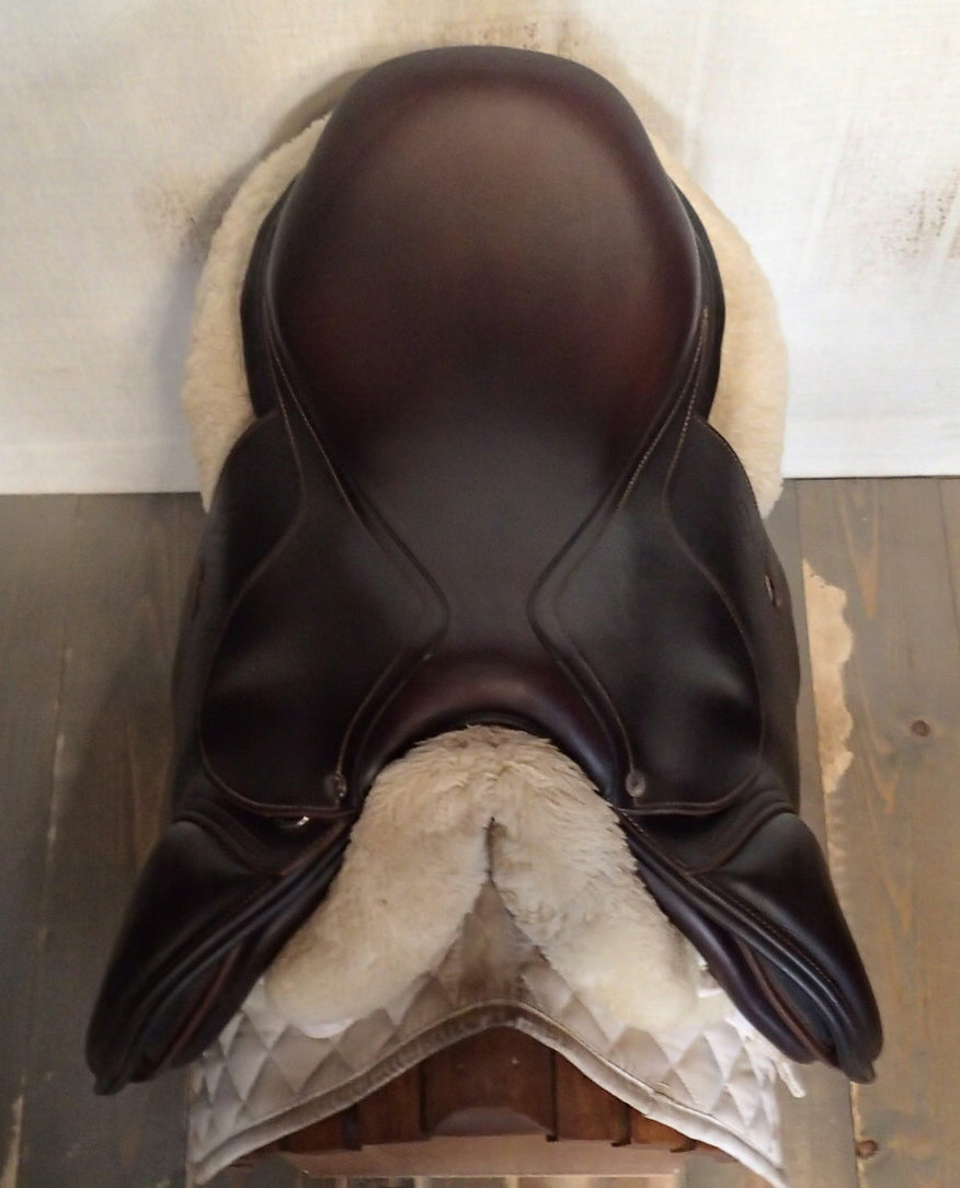 16.5" Antares Contact Saddle - Full Buffalo - 2021 - 1NB Flaps - 5" dot to dot (235)