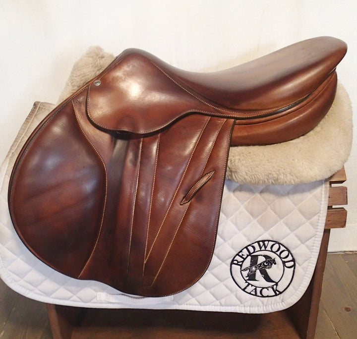 17.5" Butet Premium Saddle - Full Calfskin - 2015 - P Seat - 2.5 Flaps - 4.25" dot to dot (237)