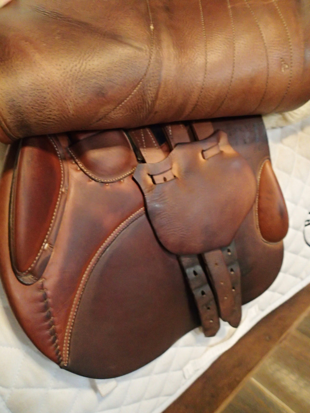 17.5" Butet Premium Saddle - Full Calfskin - 2015 - P Seat - 2.5 Flaps - 4.25" dot to dot (237)