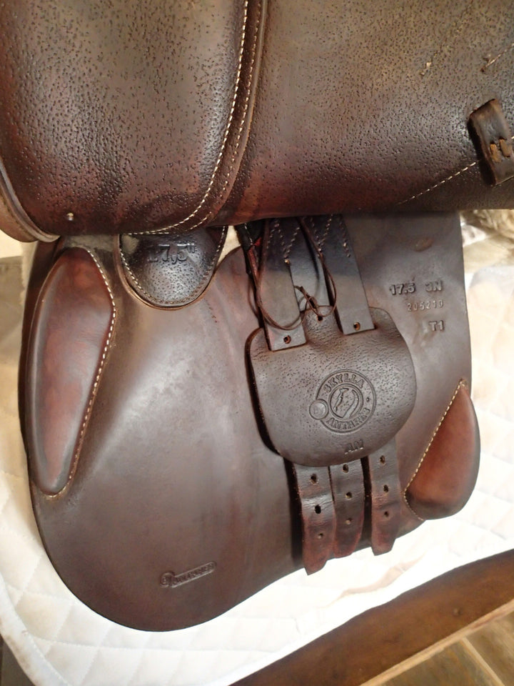 17.5" Antares Skylla Saddle - Full Calfskin - 2020 - 3N Flaps - 4.5" dot to dot (241)