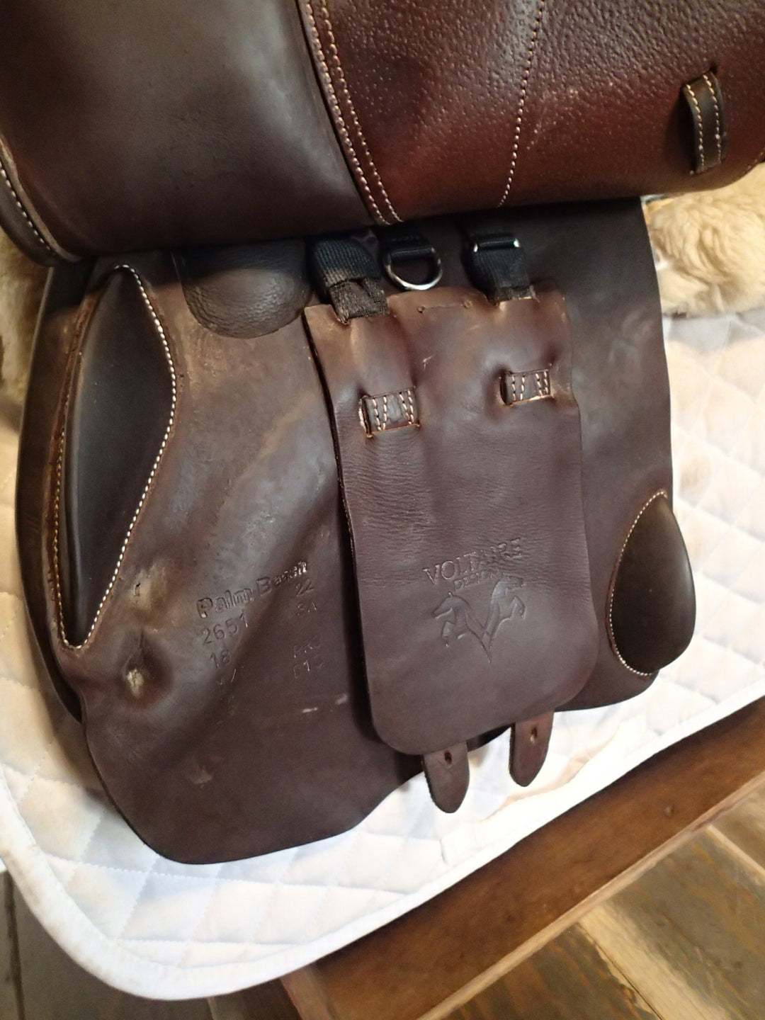 18" Voltaire Palm Beach Saddle - Full Buffalo - 2022 - 3A Flaps - 5" dot to dot - Pro Panels (254)