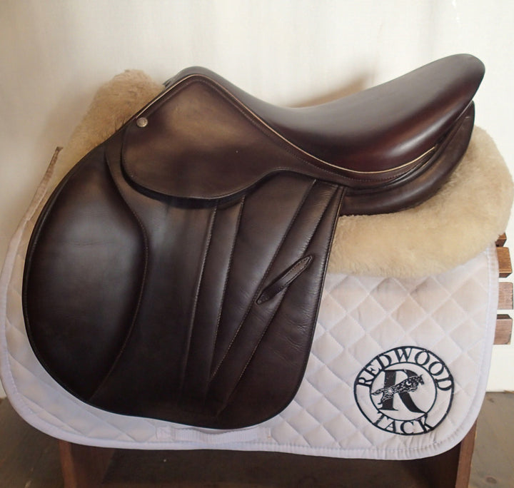 16" Butet Premium Saddle - Full Calfskin - 2021 - L Seat - 2 Flaps - Wool Flocked - 4.75" dot to dot