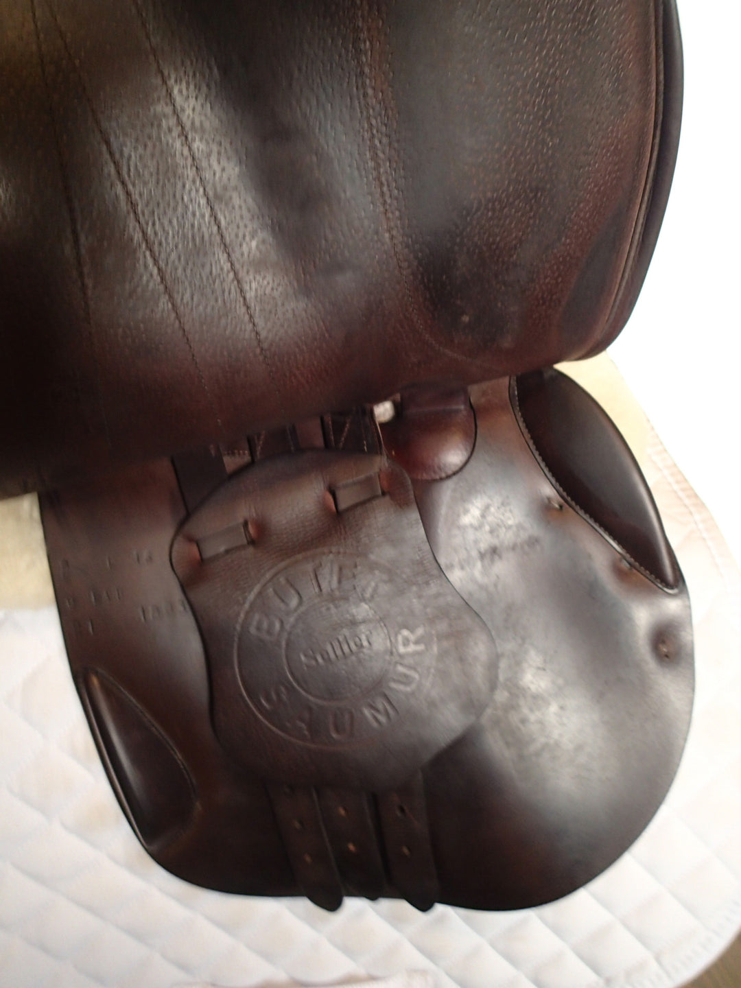 16" Butet Premium Saddle - Full Calfskin - 2021 - L Seat - 2 Flaps - Wool Flocked - 4.75" dot to dot